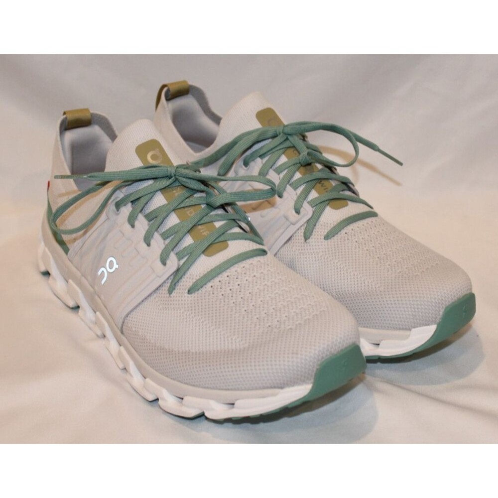 NIB ON CLOUD MEN'S CLOUDSWIFT 3 RUNNING ATHLETIC SNEAKERS WHITE GREEN SZ 12 - Picture 3 of 9